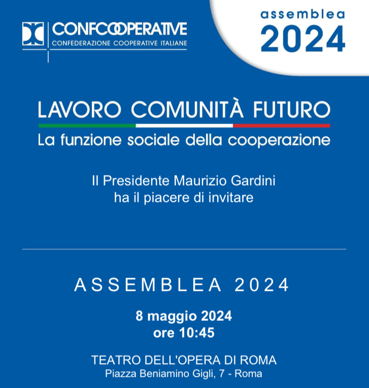"Lavoro, futuro, comunità", al via domani assemblea nazionale di Confcooperative