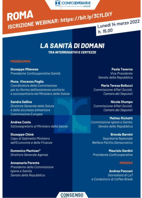 Il futuro del Servizio sanitario nazionale, webinar con il sottosegretario Costa e monsignor Paglia