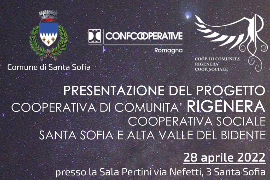 Confcooperative Romagna e il Comune di Santa Sofia presentano RIGENERA alla città