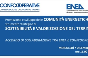 Comunità energetiche, webinar il 7 dicembre