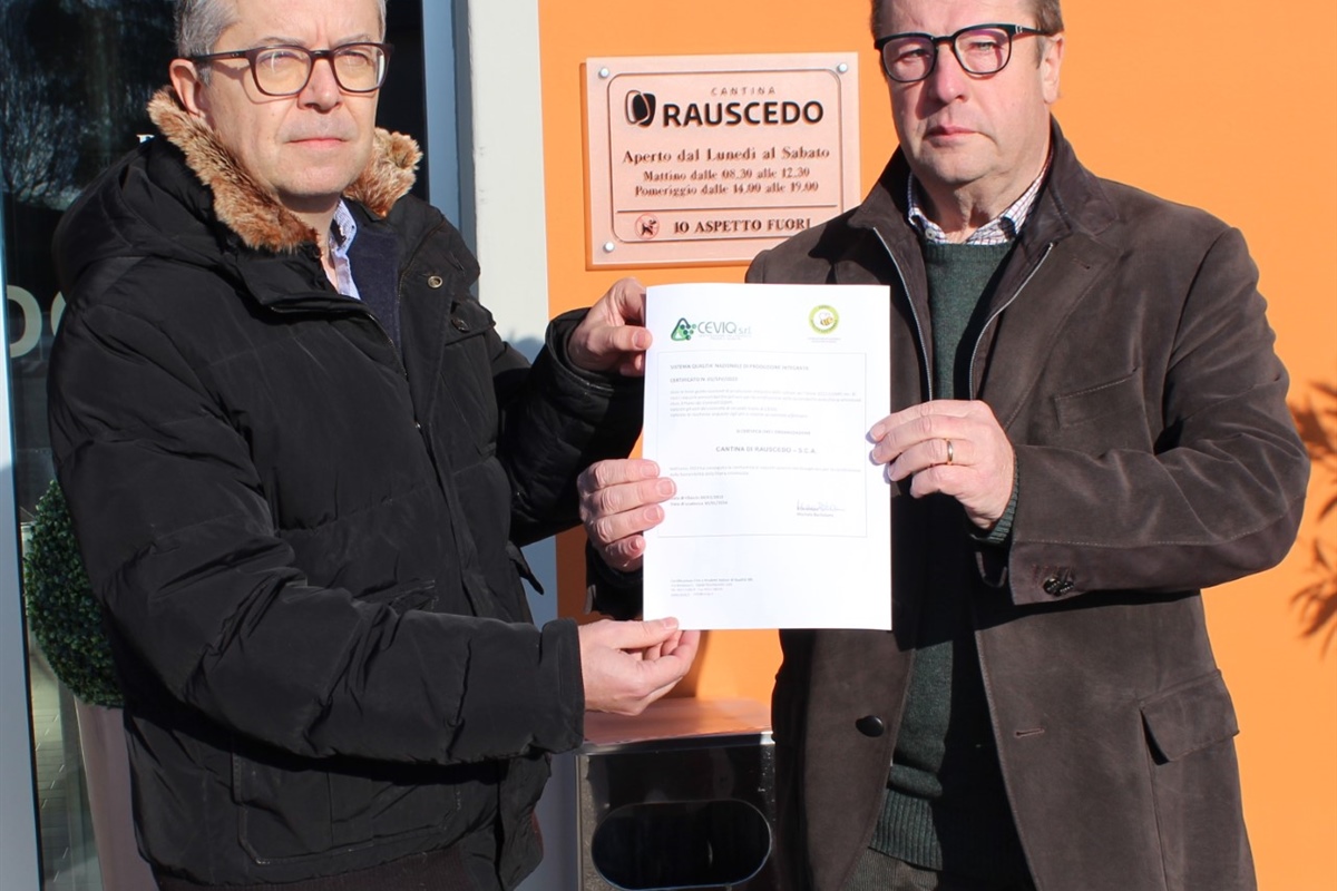 Cantina Rauscedo: prima certificazione regionale di Filiera Sostenibile con lo standard SQNPI