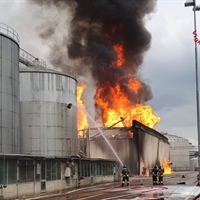 Caviro, maxi incendio, in fiamme 15 silos