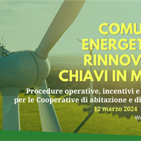 Comunità energetiche, il webinar con Confcooperative Habitat