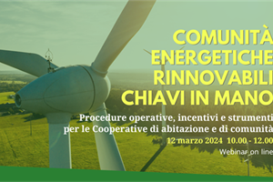 Comunità energetiche, il webinar con Confcooperative Habitat