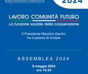 "Lavoro, futuro, comunità", al via domani assemblea nazionale di Confcooperative