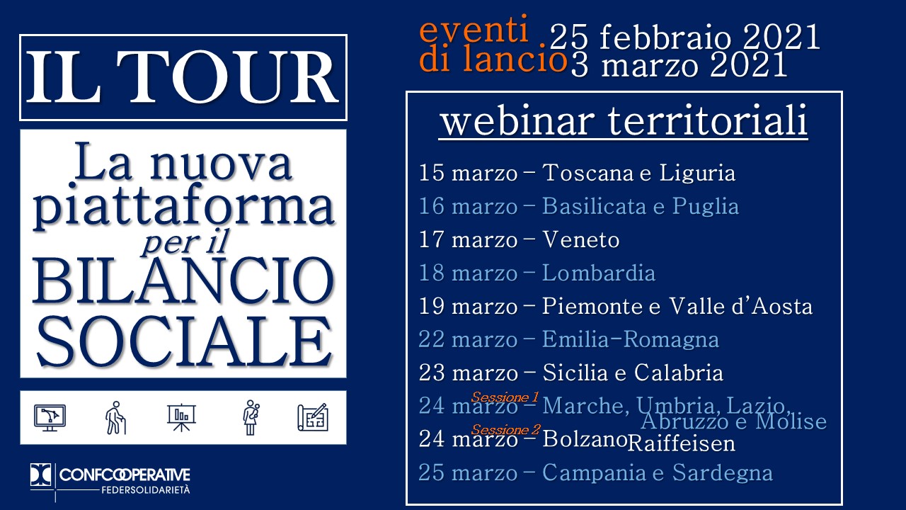 Bilancio sociale, 10 webinar per conoscere la nuova piattaforma di Federsolidarietà