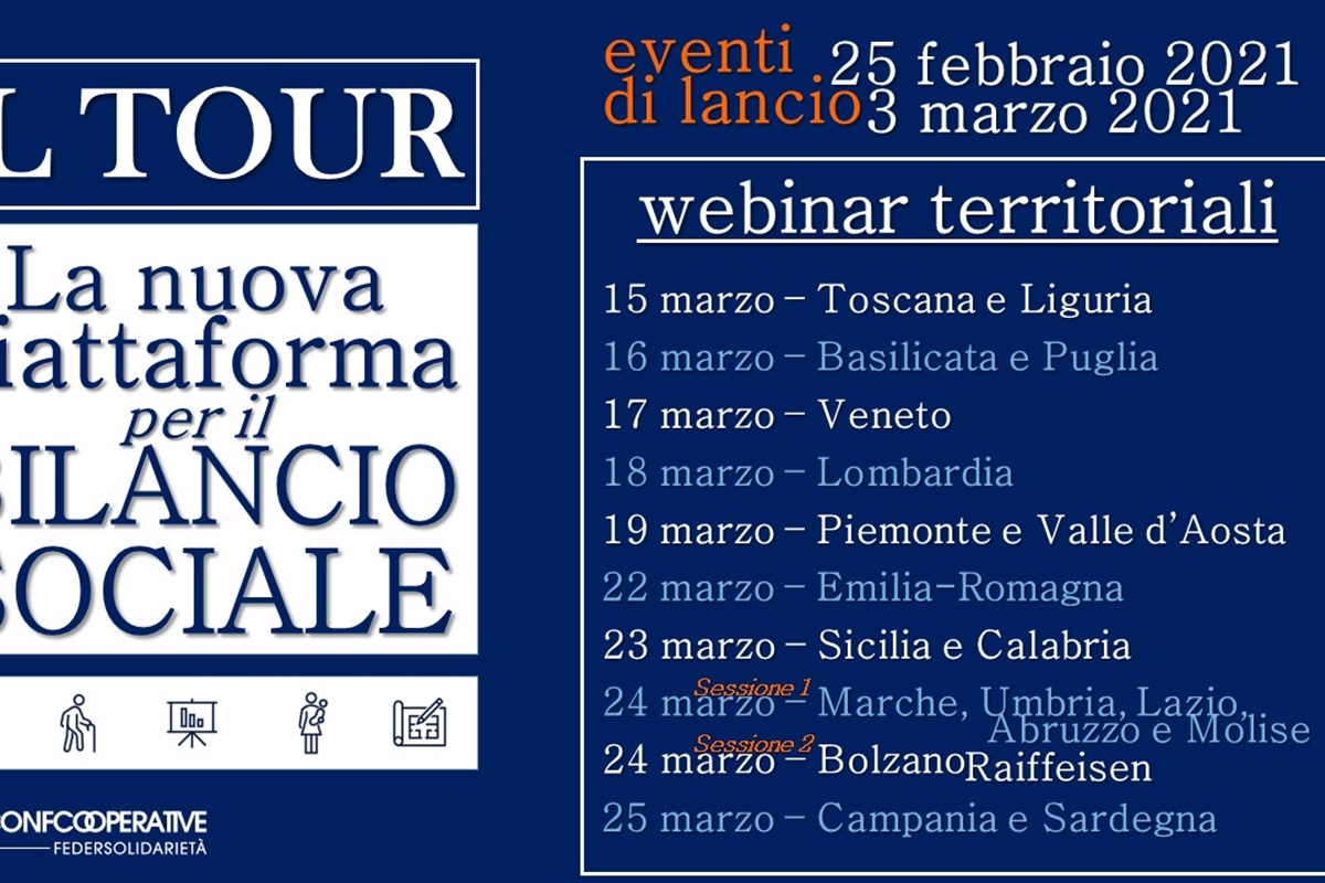 Bilancio sociale, 10 webinar per conoscere la nuova piattaforma di Federsolidarietà